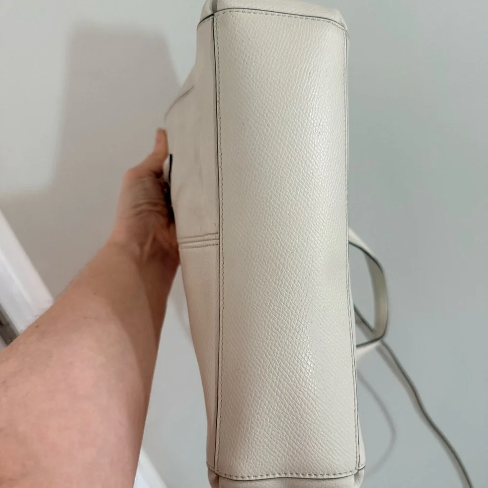 Coach Ivory Satchel with Crossbody Strap